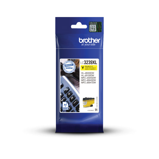 Brother LC-3239XLY cartucho de tinta 1 pieza(s) Original Alto rendimiento (XL) Amarillo