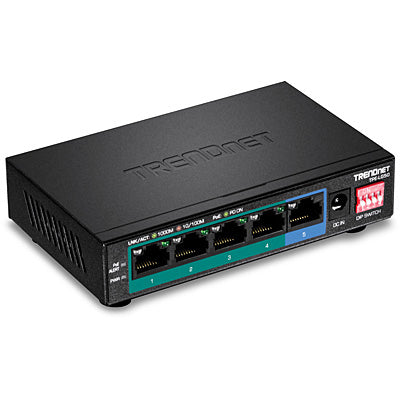 Trendnet - TPE-LG50 switch No administrado Gigabit Ethernet (10/100/1000) Energía sobre Ethernet (PoE) Negro