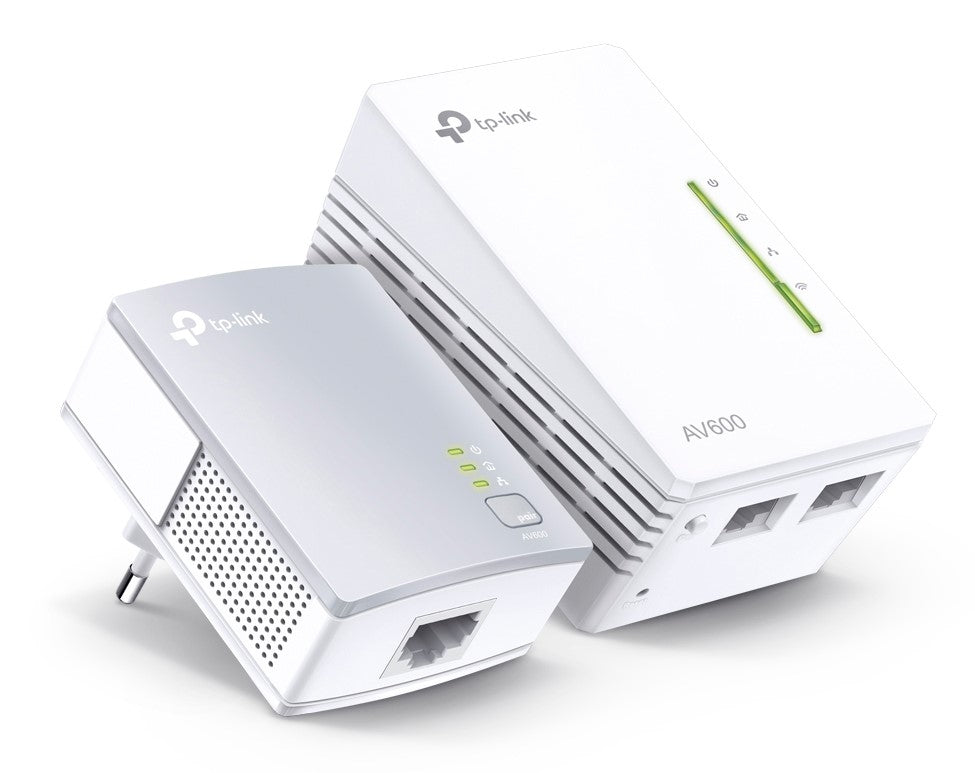 TP-Link Kit Adaptadores PLC/Powerline WiFi 600Mbps 2 Puertos Ethernet 10/100mbps 1 pieza(s)