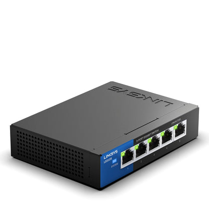 Linksys - Switch Gigabit de escritorio para empresas con 5 puertos (LGS105)