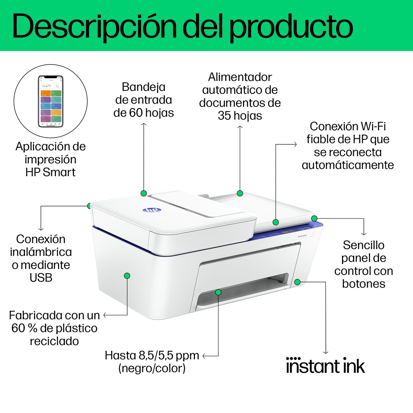 HP - Impresora multifunción DeskJet 4230e