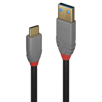 Lindy - 36910 cable USB 0 5 m USB C USB A Negro  Gris