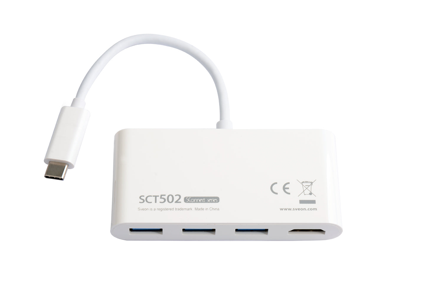 Sveon - SCT502 base para portátil y replicador de puertos USB 3.2 Gen 1 (3.1 Gen 1) Type-C Blanco