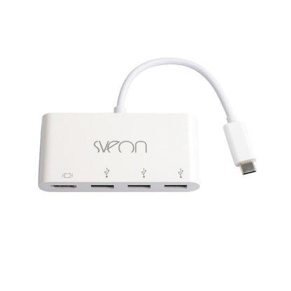 Sveon - SCT502 base para portátil y replicador de puertos USB 3.2 Gen 1 (3.1 Gen 1) Type-C Blanco