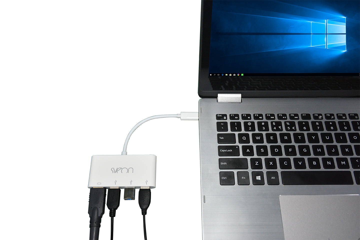 Sveon - SCT502 base para portátil y replicador de puertos USB 3.2 Gen 1 (3.1 Gen 1) Type-C Blanco