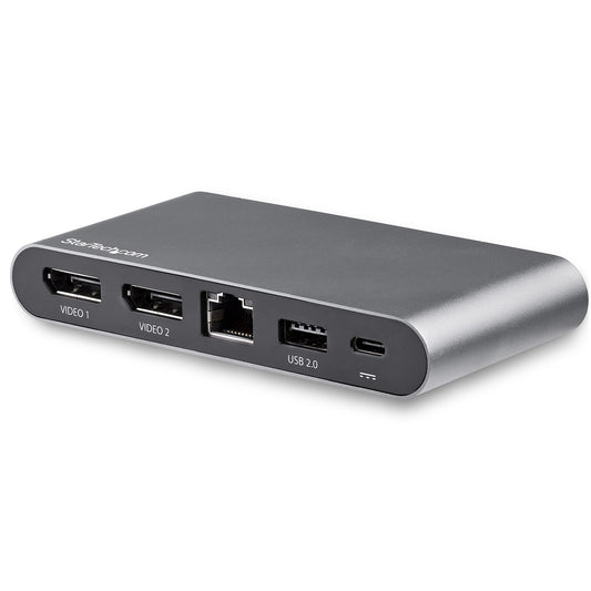 StarTech.com - Docking Station USB C para 2 Monitores DisplayPort 4K - con Entrega de Potencia de 100W Passthrough - GbE - Hub Ladrón Concentrador de 2 Puertos USB-A - Dock USB Tipo C para Ordenador Portátil - con Cable de 1m