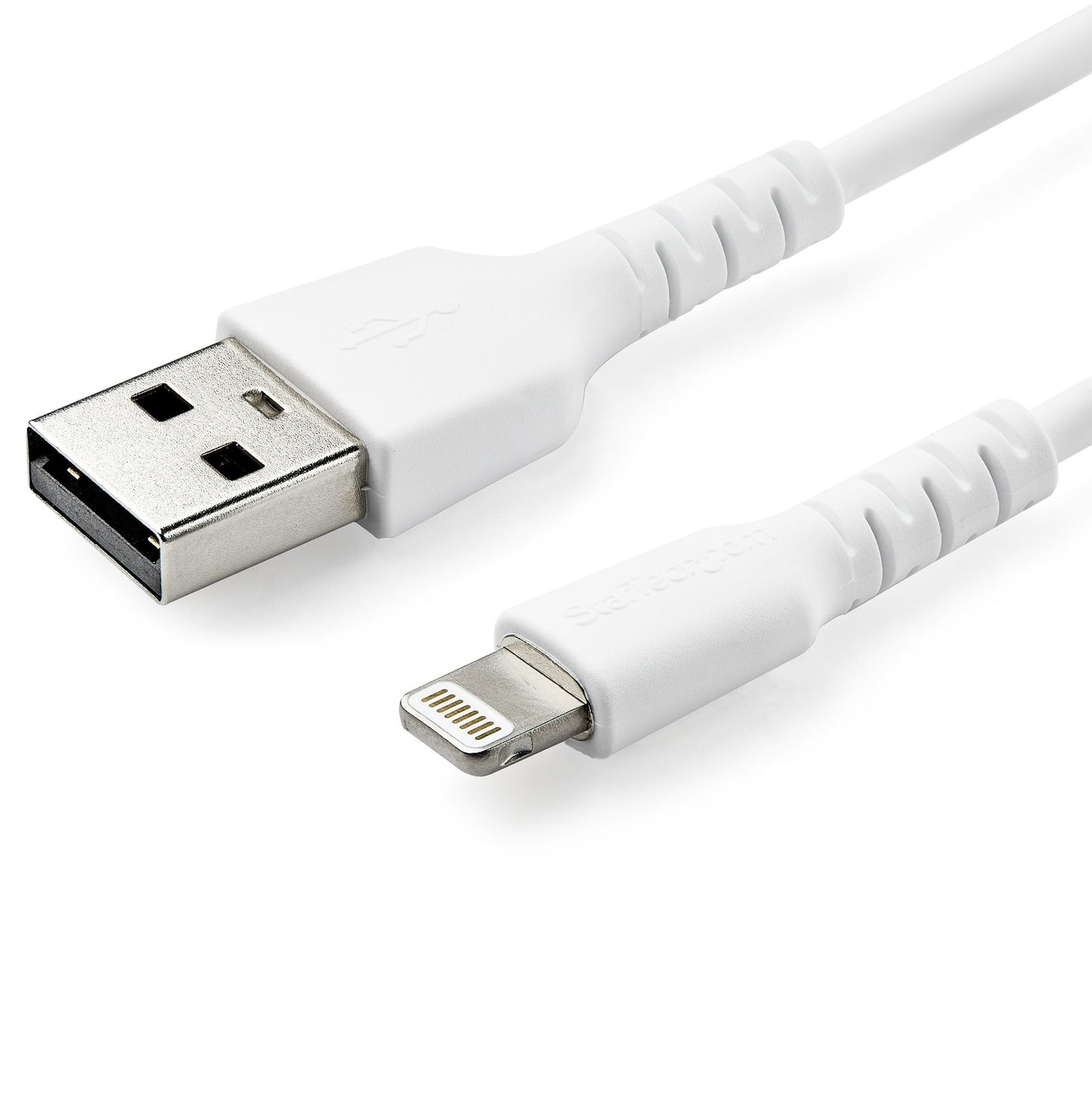 StarTech.com - Cable Resistente USB-A a Lightning de 1 m Blanco - Cable de Alimentación y Sincronización USB Tipo A a Lightning con Fibra de Aramida Robusta - Con Certificación MFi de Apple - iPad/iPhone 12