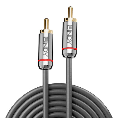 Lindy - 35339 cable de audio 1 m RCA Antracita