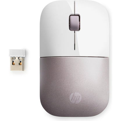 HP - Ratón inalámbrico Z3700 (blanco/rosa)