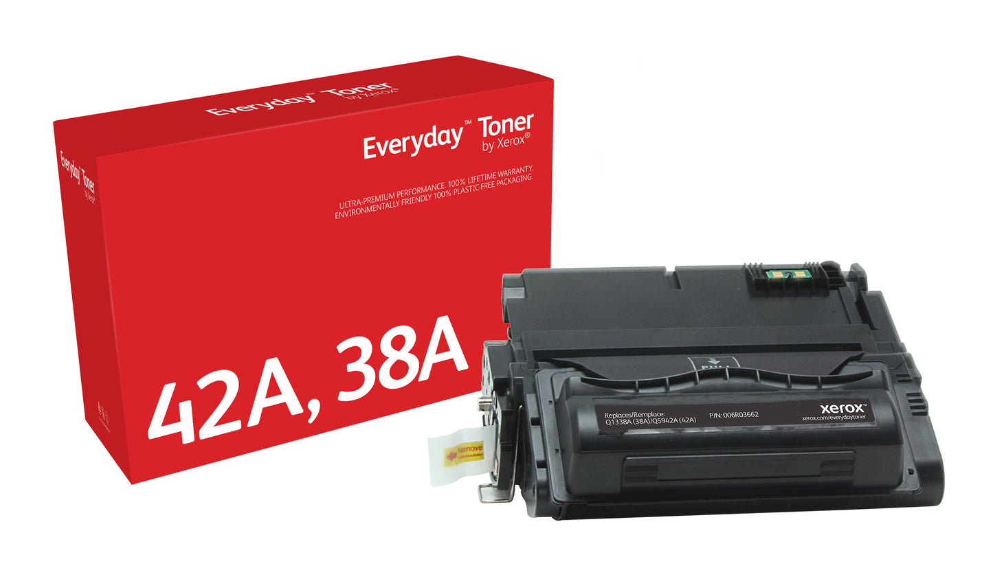 Everyday El tóner ™ Negro de Xerox es compatible con HP 38A (Q5942A/ Q1338A), Capacidad estándar