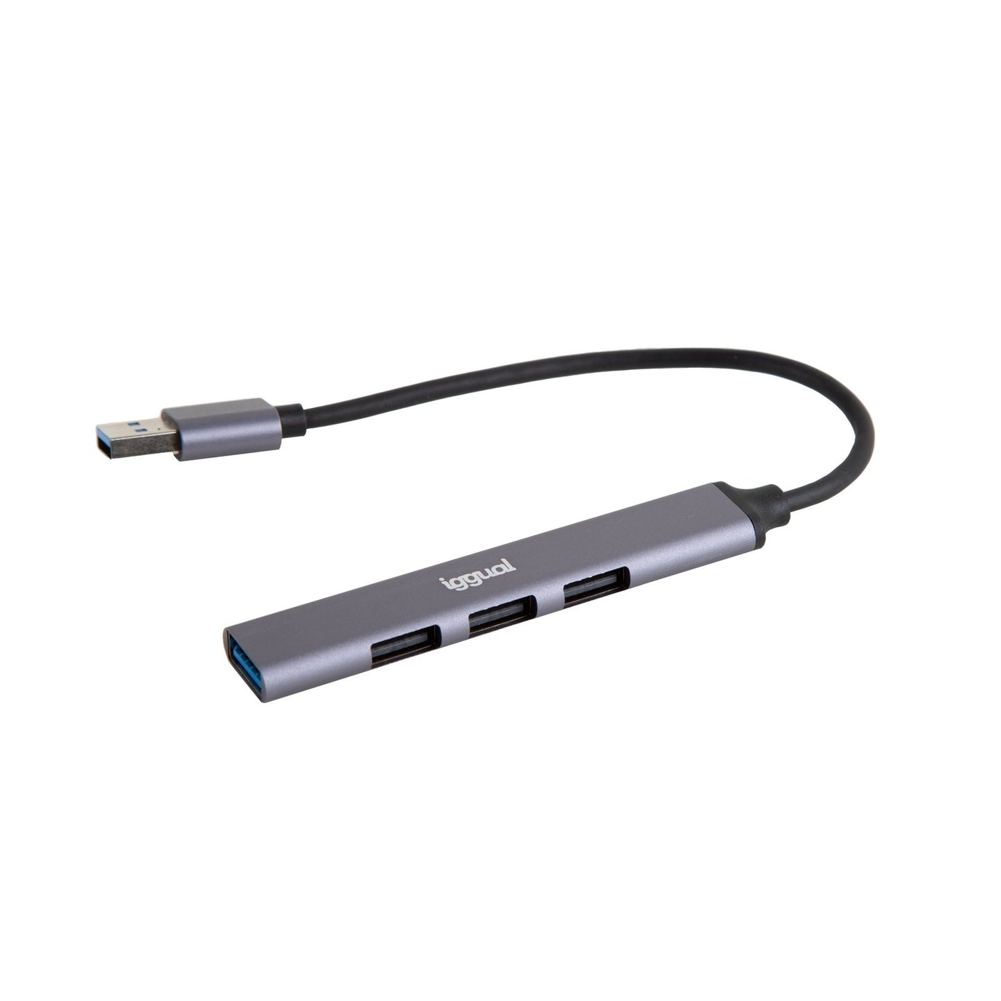 iggual - Hub USB 3 puertos USB 2.0 + 1 USB 3.0 Thin