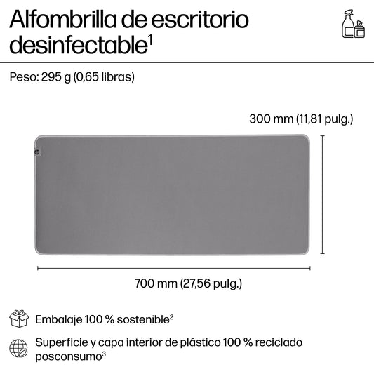 HP - Alfombrilla de escritorio 200 Sanitizable