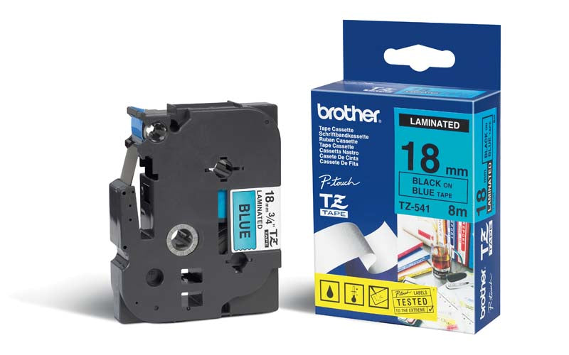 Brother - TZ-541 cinta para impresora de etiquetas Negro sobre azul