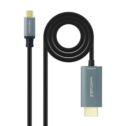 Nanocable - Cable Conversor USB-C a HDMI 2.1 8K@60HZ 1.8m  Negro