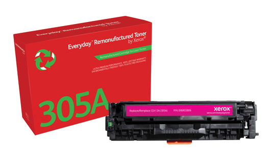 Everyday Tóner ™ Magenta remanufacturado de Xerox es compatible con HP 305A (CE413A), Capacidad estándar