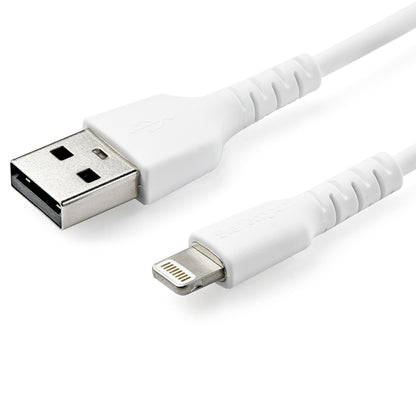 StarTech.com - Cable Resistente USB-A a Lightning de 2 m Blanco - Cable de Alimentación y Sincronización USB Tipo A a Lightning con Fibra de Aramida Robusta - Con Certificación MFi de Apple - iPad/iPhone 12