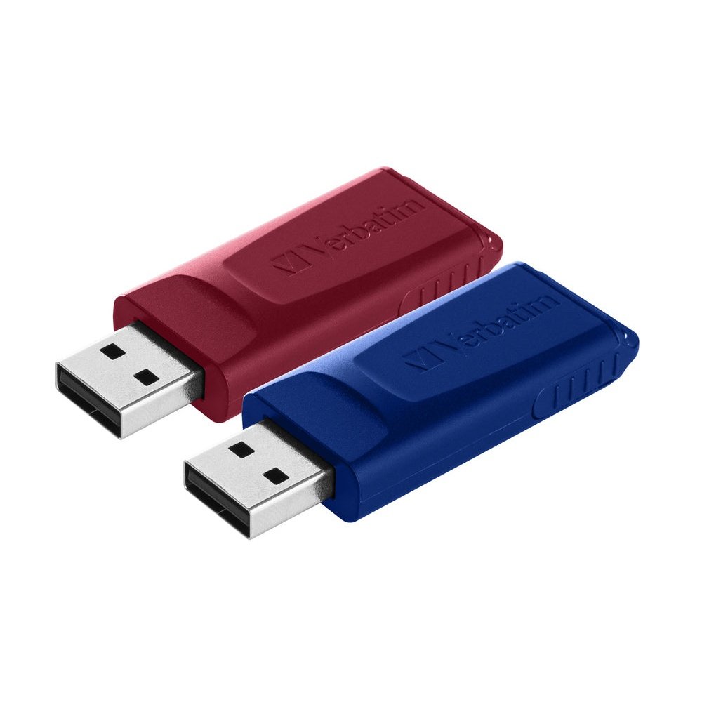 Verbatim - Slider - Unidad USB - 2x32 GB  Azul/Rojo