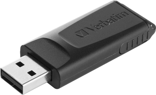 Verbatim - Slider - Unidad USB de 128GB - Negro