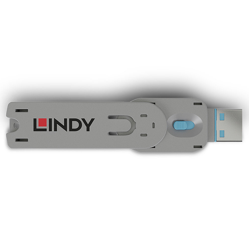 Lindy - 40622 bloqueador de puerto Llave de bloqueador de puerto USB tipo A Azul Acrilonitrilo butadieno estireno (ABS) 1 pieza(s)