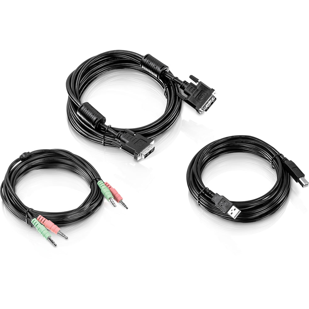 Trendnet - TK-CD15 cable para video  teclado y ratón (kvm) Negro 4 5 m