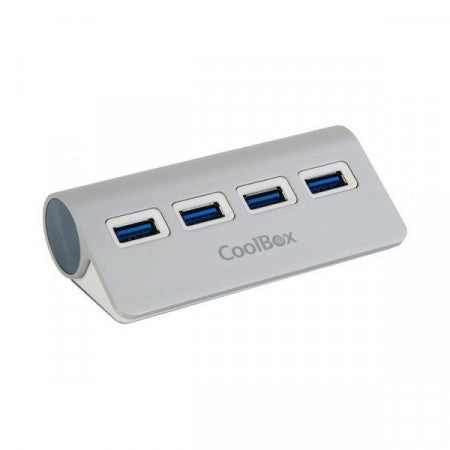 CoolBox - COO-HU4ALU3 hub de interfaz USB 3.2 Gen 1 (3.1 Gen 1) Type-A 5000 Mbit/s Plata