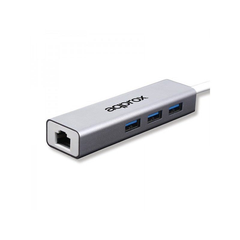 Approx - APPC07GHUB base para portátil y replicador de puertos USB 3.2 Gen 1 (3.1 Gen 1) Type-A Gris