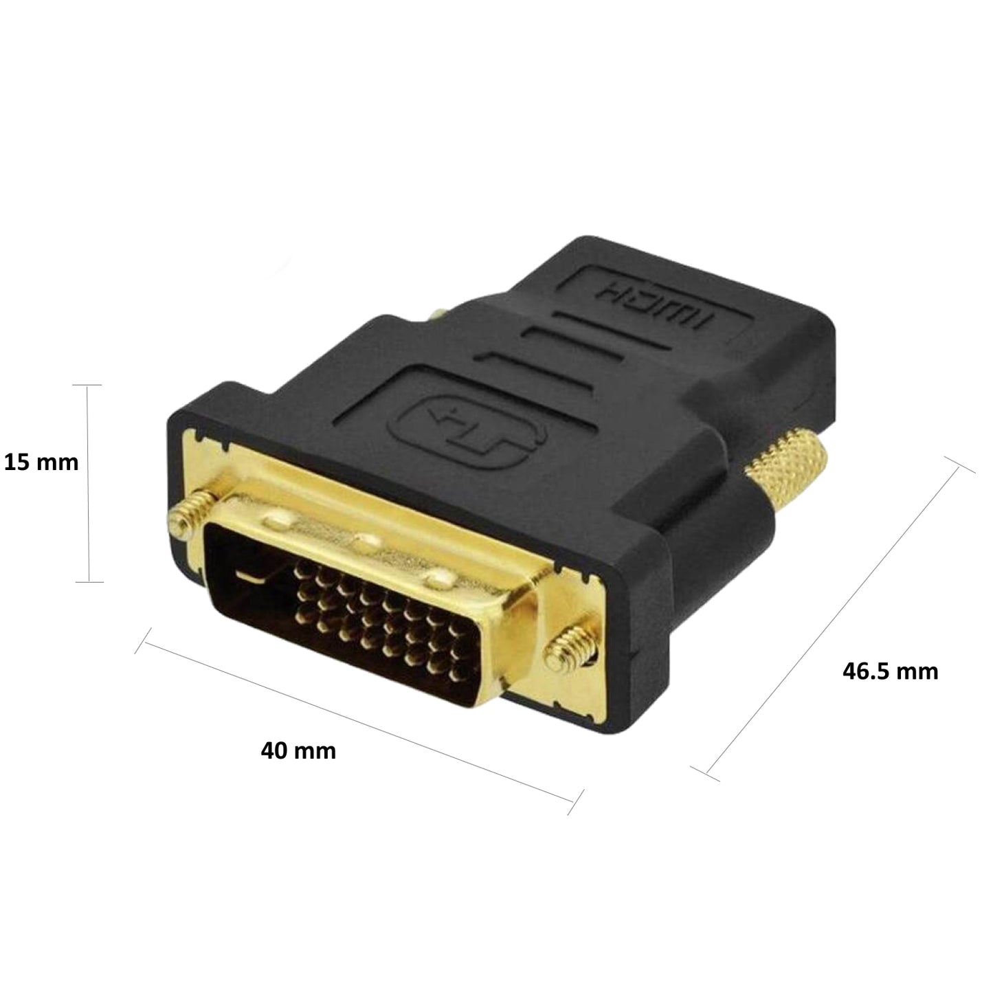 Ewent EC1371 cambiador de género para cable DVI-D 24+1 HDMI Negro