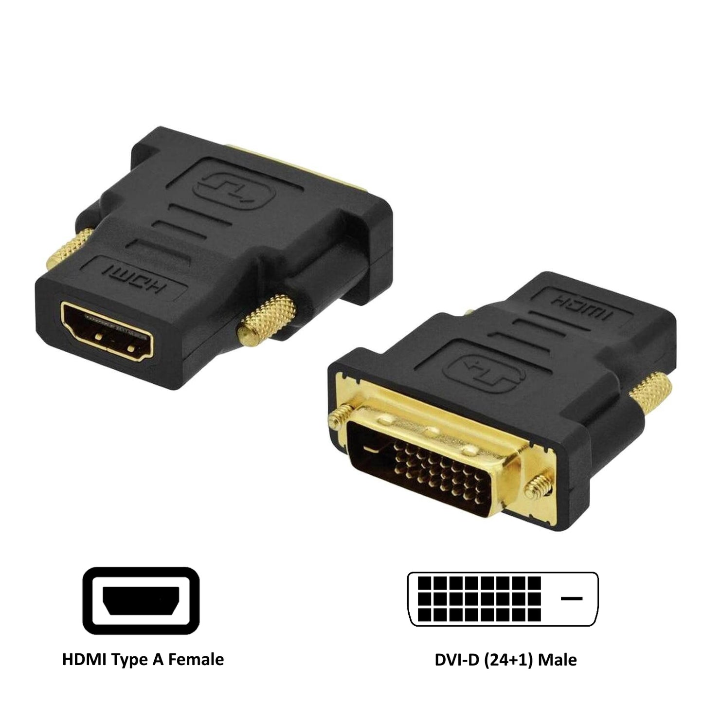 Ewent EC1371 cambiador de género para cable DVI-D 24+1 HDMI Negro