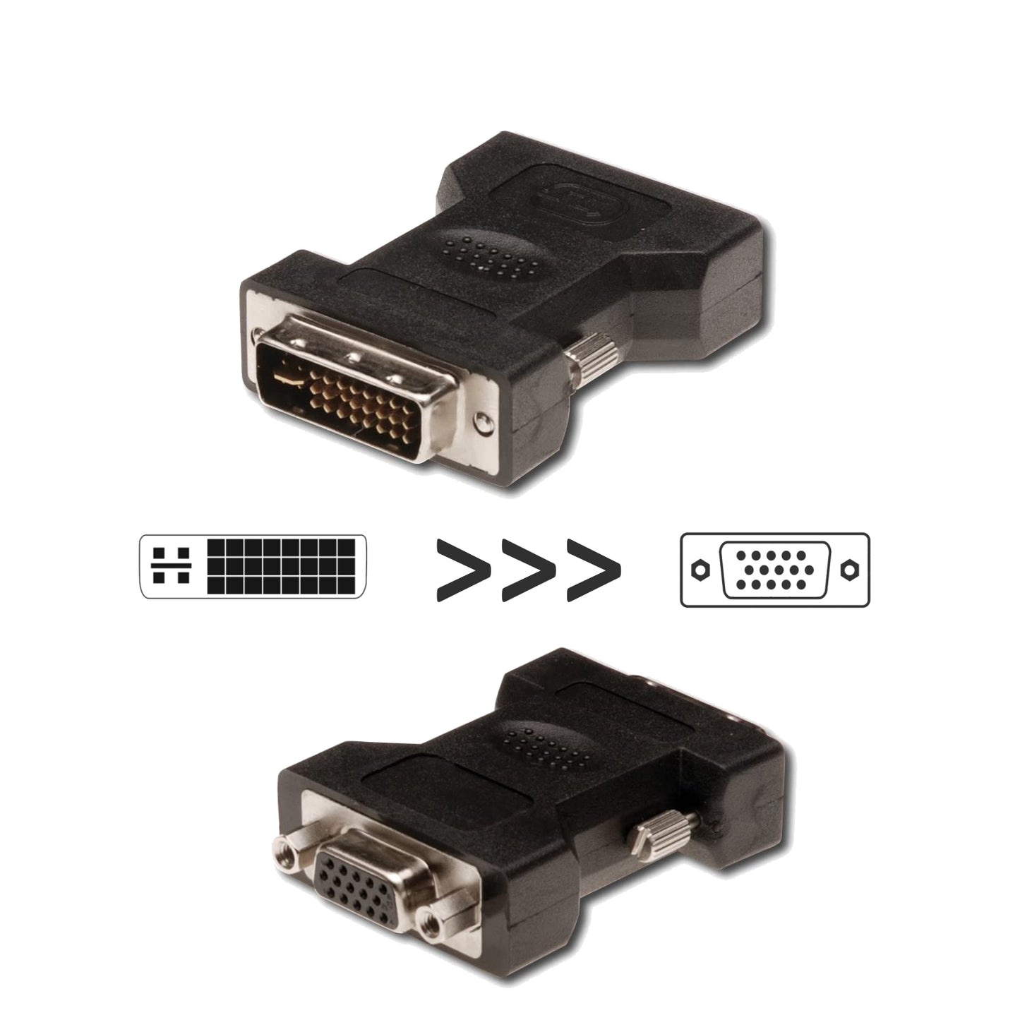 Ewent - EC1250 cambiador de género para cable DVI-I 24+5 VGA Negro