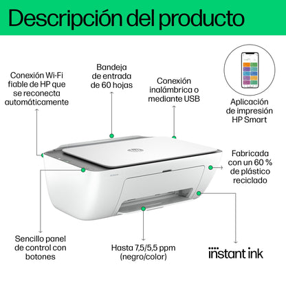 HP - DeskJet Impresora multifunción 2820e