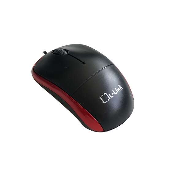 L-Link LL-2080-R Raton Optico USB Negro/Rojo 1.2m 1 pieza(s)