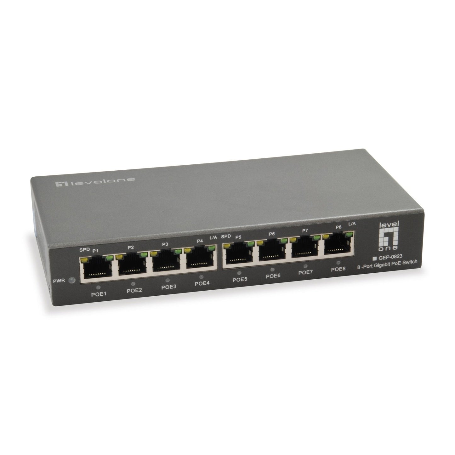 LevelOne - GEP-0823 switch Gigabit Ethernet (10/100/1000) Energía sobre Ethernet (PoE) Negro