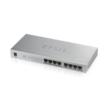 Zyxel - GS1008HP No administrado Gigabit Ethernet (10/100/1000) Energía sobre Ethernet (PoE) Gris