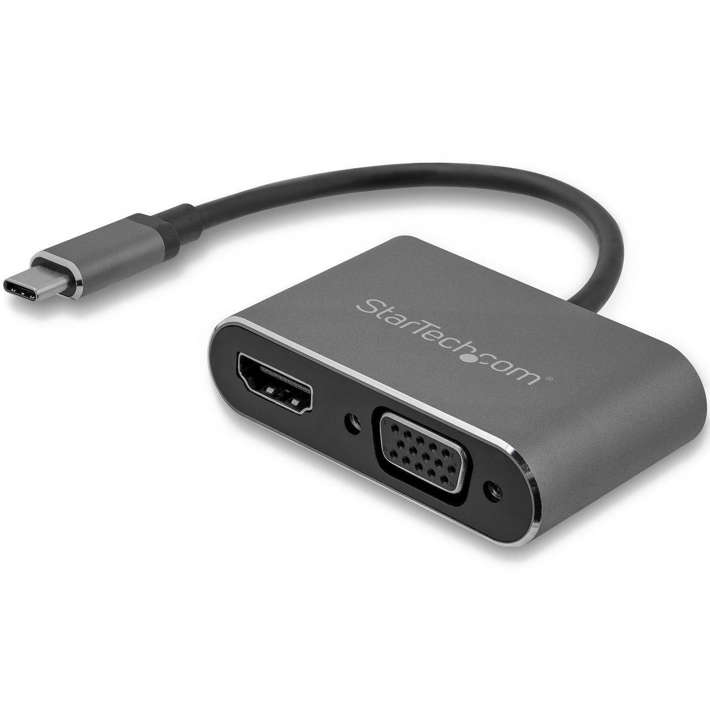 StarTech.com - Adaptador USB-C a VGA y HDMI - 2en1 - 4K 30Hz - Gris Espacial - Adaptador Gráfico Externo USB Tipo C