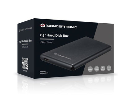 Conceptronic - HDE02B caja para disco duro externo Caja de disco duro (HDD) Negro 2.5"