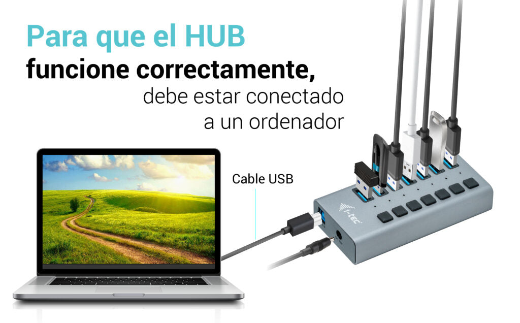 i-tec - USB 3.0 Charging HUB 7port + Power Adapter 36 W