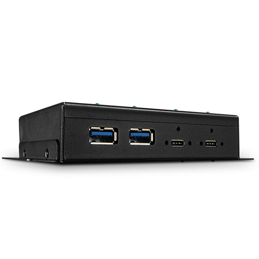 Lindy - 43094 hub de interfaz USB 3.2 Gen 2 (3.1 Gen 2) Type-C 10000 Mbit/s Negro