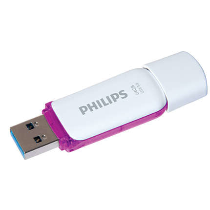 Philips - FM64FD75B unidad flash USB 64 GB USB tipo A 3.2 Gen 1 (3.1 Gen 1) Púrpura  Blanco