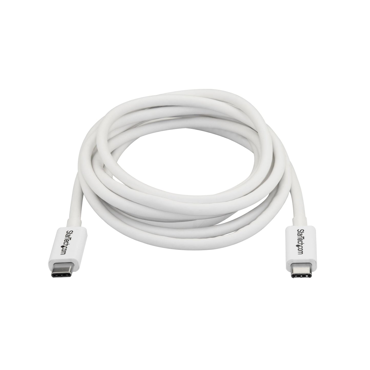 StarTech.com - Cable Thunderbolt 3 Pasivo de 2m - 20Gbps - PD 100W - Vídeo 4K - Cable Thunderbolt - Certificado Thunderbolt - Compatible con USB4 / Modo Alt DP - Thunderbolt 4 - USB 3.2 - USB-C - Blanco