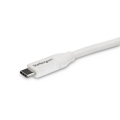 StarTech.com - Cable 4m USB-C a USB-C con capacidad para Entrega de Alimentación de 5A - USB Tipo C - Cable de Carga USBC - USB 2.0 - Blanco