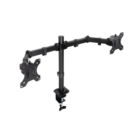 TooQ - Soporte de Mesa para 2 Pantallas 17"-27"  Negro