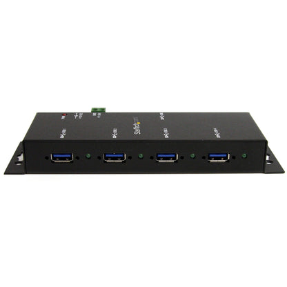 StarTech.com - Hub Concentrador USB 3.0 de 4 Puertos - 5Gbps - Ladrón USB-A Industrial de Metal - de Montaje en Carril DIN  Pared o Escritorio - Hub de Expansión TAA