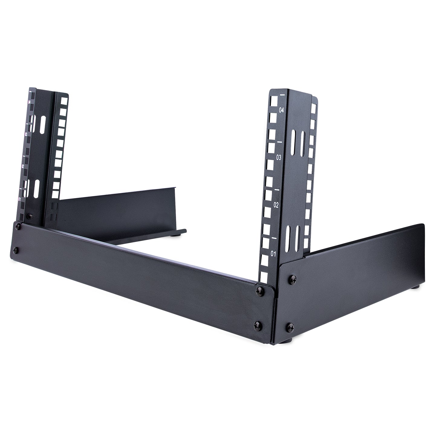 StarTech.com - Rack 4U de 19" de Marco Abierto para Sobremesa con 2 Columnas - Rack para Equipos de Ordenador  AV o de Datos con Capacidad de Carga de 42kg - con Tuercas/Tornillos Enjaulados