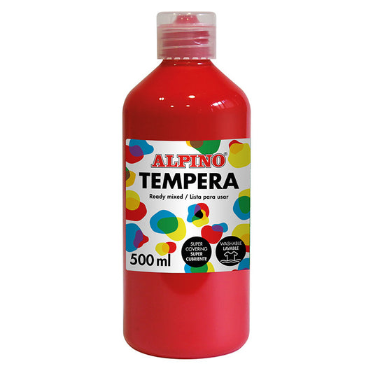 Alpino - DM010174 tempera 500 ml Botella Rojo