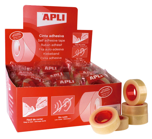 APLI - 11103 cinta adhesiva 33 m Pack 35 Unid.