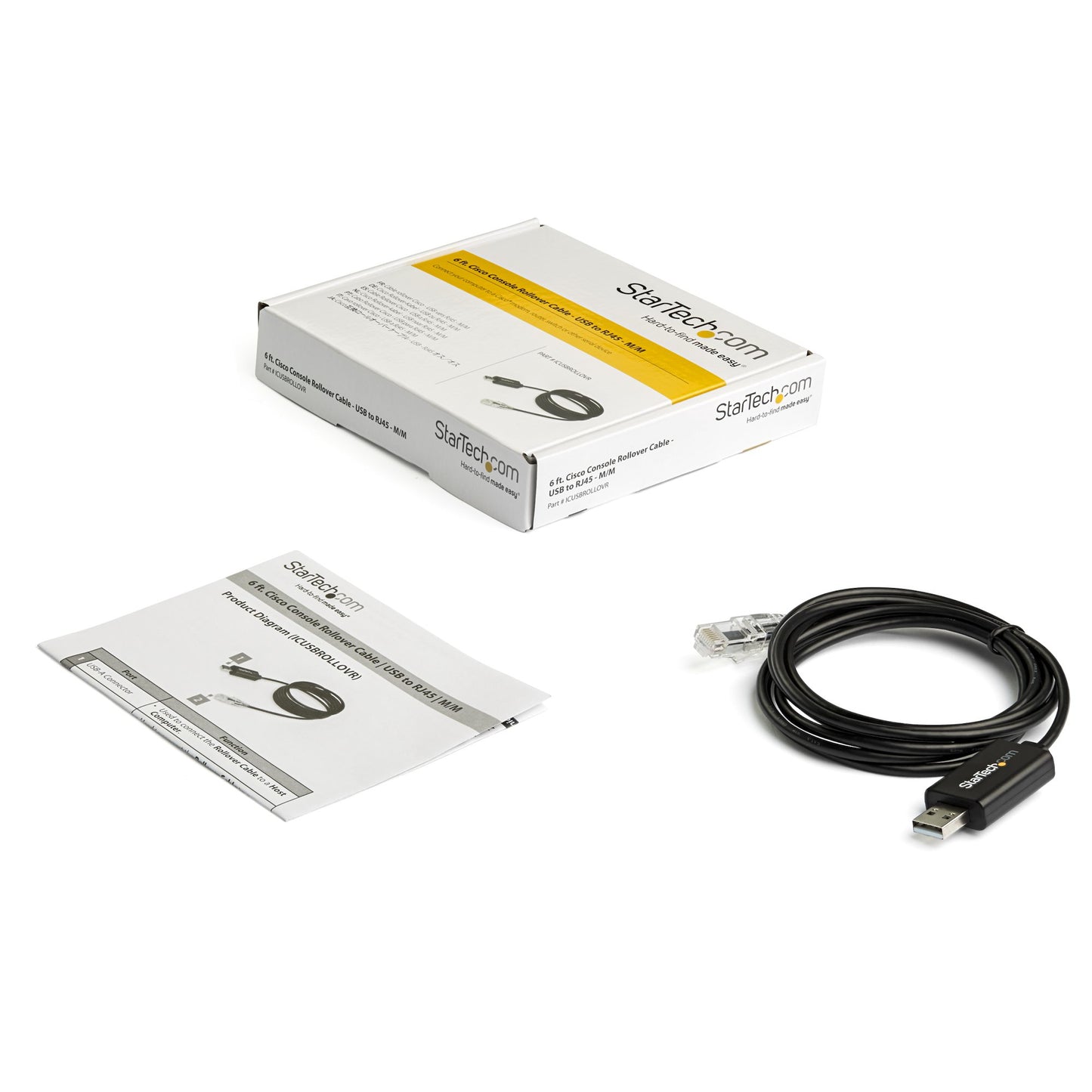 StarTech.com - Cable de 1 8m Rollover para Consola Cisco - USB a RJ45