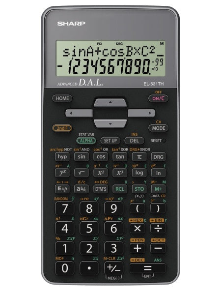 Sharp - EL-531TH calculadora Bolsillo Calculadora científica Negro  Gris