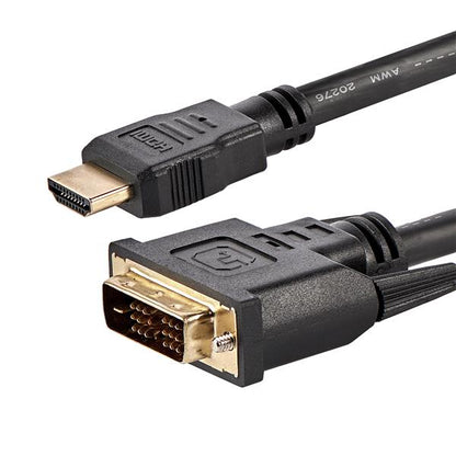 StarTech.com - Cable Adaptador Conversor HDMI a DVI-D de 1 8m - Macho a Macho - Convertidor de Vídeo - Negro