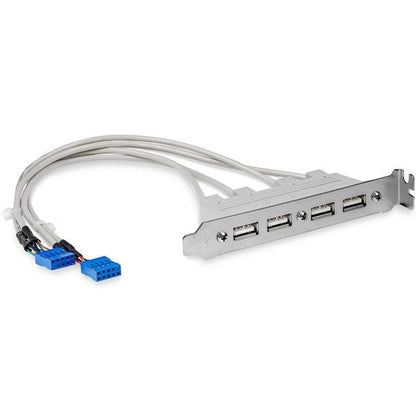 StarTech.com - Cabezal Bracket de 4 puertos USB 2.0 con Conexión a Placa Base 2x IDC10