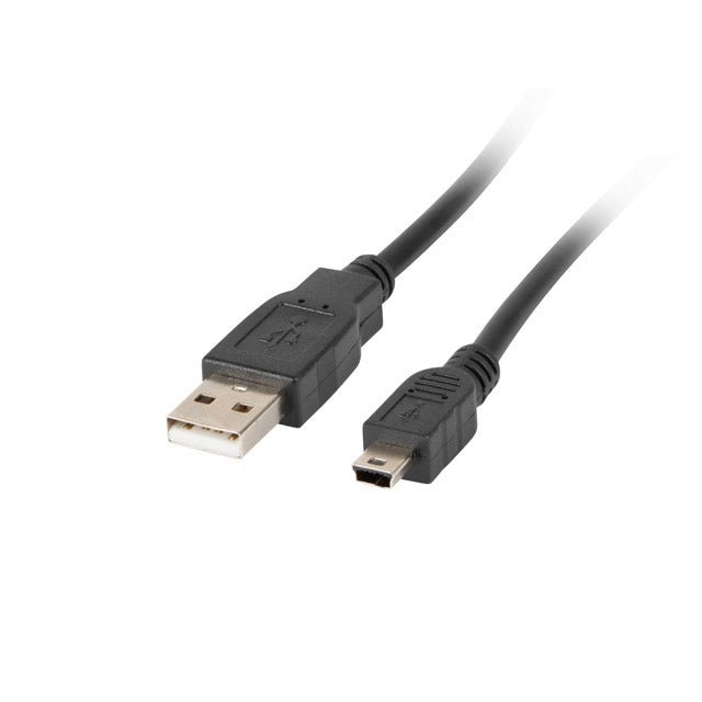 Lanberg - CA-USBK-11CC-0018-BK cable USB USB 2.0 1 8 m Mini-USB A USB A Negro